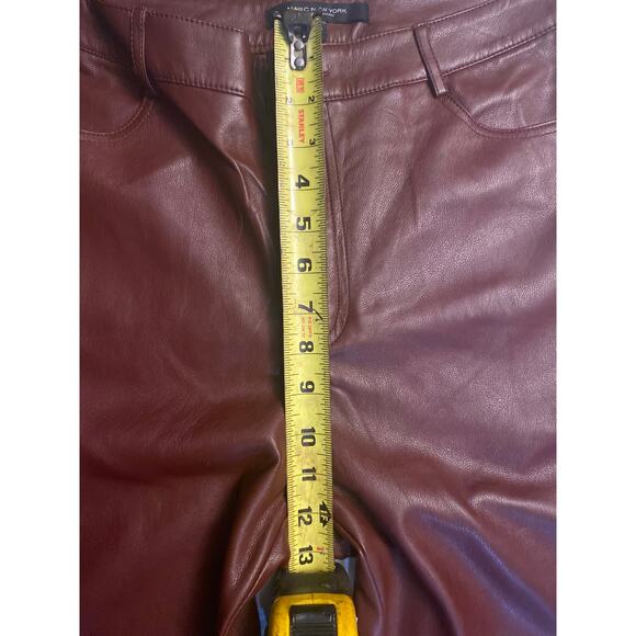 Marc New York Andrew Marc Women’s Faux Leather Pants Brown Size 10 - Picture 3 of 8